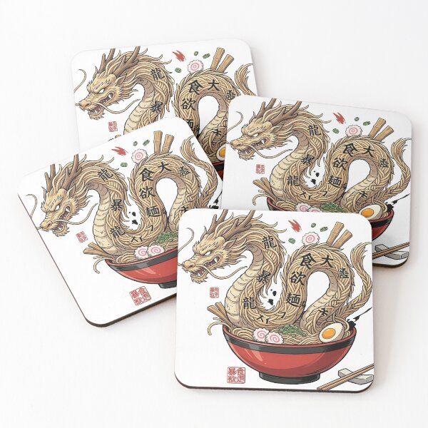Item preview, Ryu Men Kon - Dragon Noodle Kanji Backprint designed and sold by digrafik.