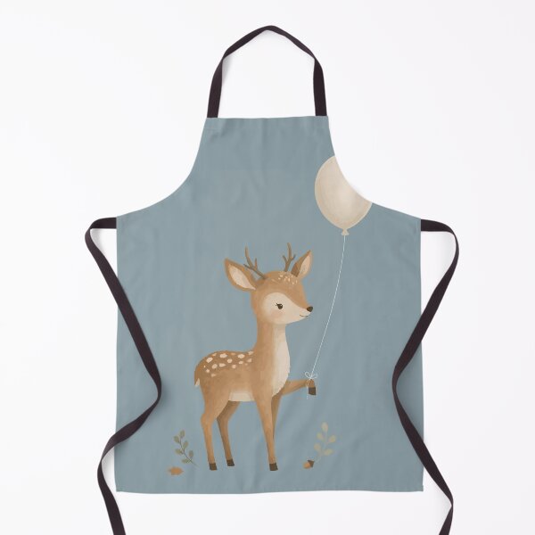 Item preview, Cute Deer Holding Balloon Nursery Art Scandinavian Woodland designed and sold by Orivane Shop.
