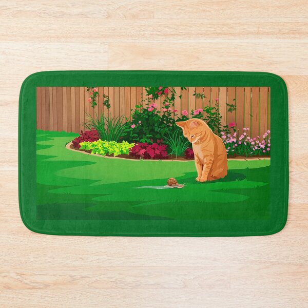 Item preview, Cat looking at a snail designed and sold by NorthNook.