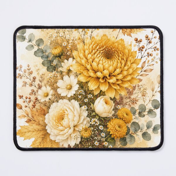 Item preview, November Golden Floral Art designed and sold by tmoca.