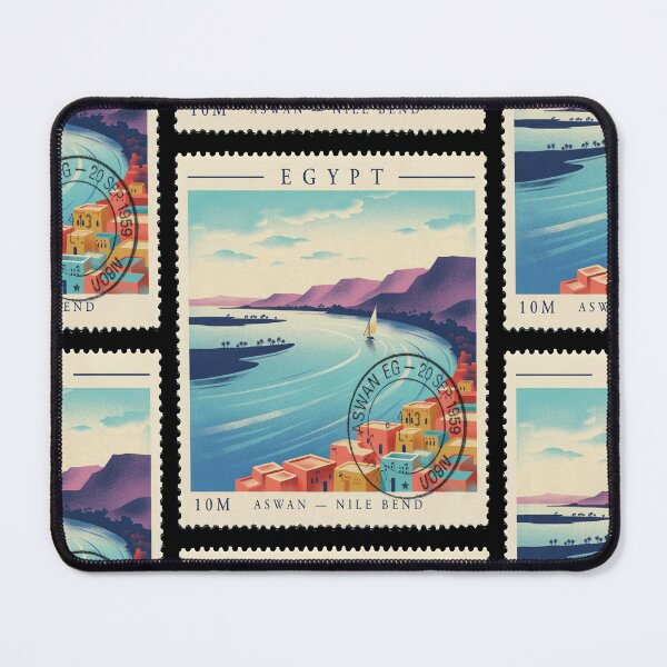Item preview, Aswan Egypt Nile Bend Nubian Village Stamp Sticker designed and sold by stickercuffs.