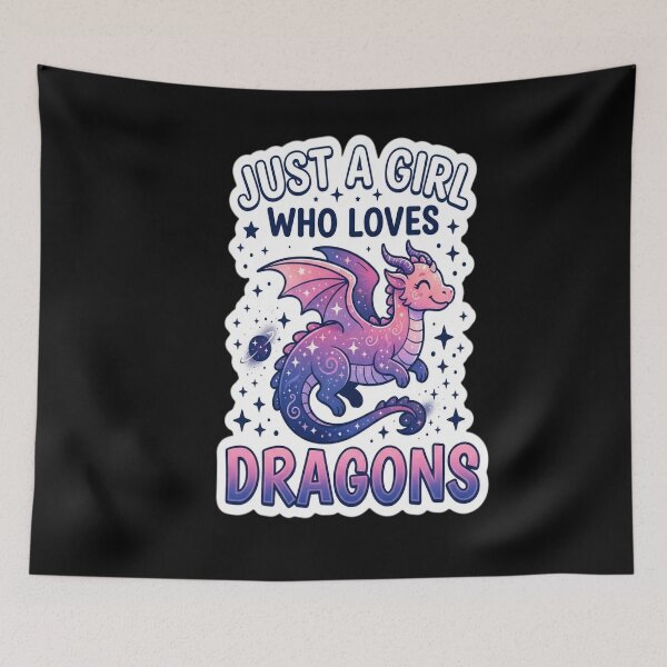 Item preview, Just a Girl Who Loves Dragons-Galaxy Space Dragon designed and sold by fejesrussh.