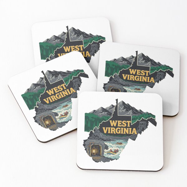 Item preview, West Virginia Retro Travel Gift & Souvenir | Coal Mining & Whitewater Rafting designed and sold by NCalNoveltees.