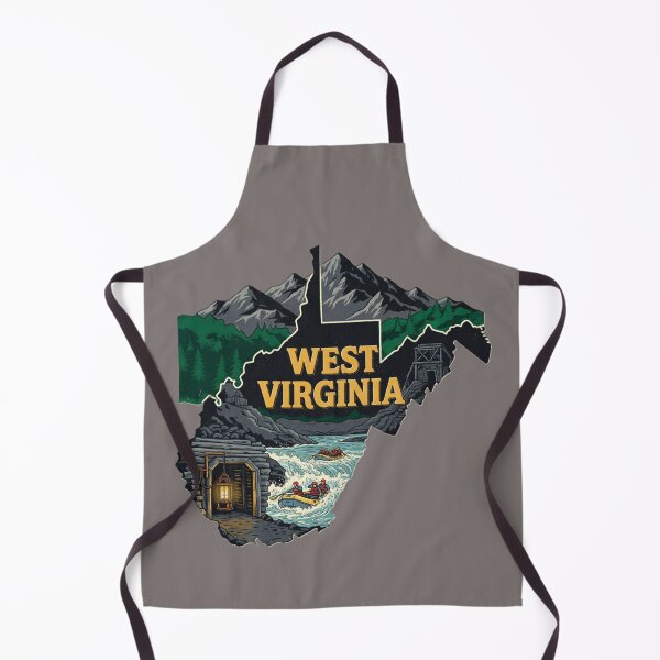 Item preview, West Virginia Retro Travel Gift & Souvenir | Coal Mining & Whitewater Rafting designed and sold by NCalNoveltees.
