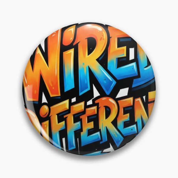 Item preview, WIRED DIFFERENT – hand drawn childlike typography designed and sold by startyourarts.