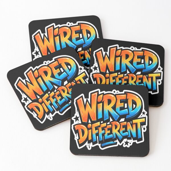 Item preview, WIRED DIFFERENT – hand drawn childlike typography designed and sold by startyourarts.