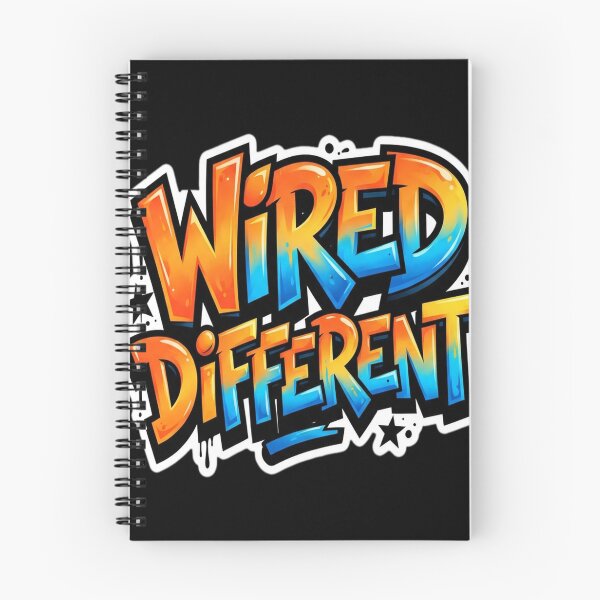 Item preview, WIRED DIFFERENT – hand drawn childlike typography designed and sold by startyourarts.