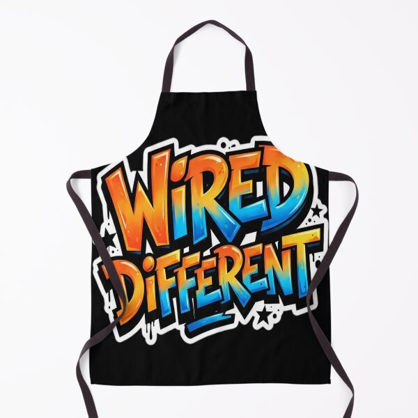 Item preview, WIRED DIFFERENT – hand drawn childlike typography designed and sold by startyourarts.