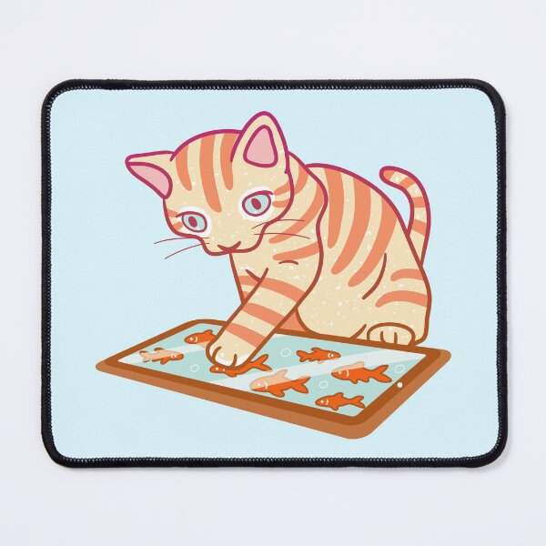 Item preview, Cat playing on a tablet designed and sold by Wlaurence.