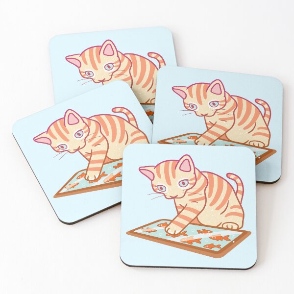 Item preview, Cat playing on a tablet designed and sold by Wlaurence.