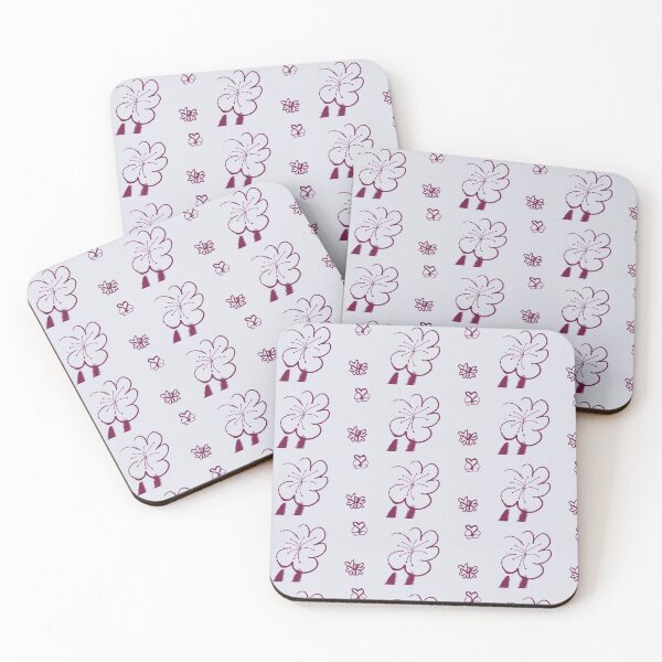 Item preview, Line Art Blossom – Plum on Lavender-Grey Edition designed and sold by NylaInnerBloom.