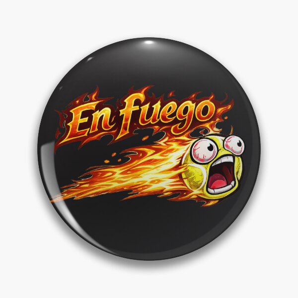 Item preview, Tennis Ball on fire with "En Fuego" on fire label. designed and sold by shorethings.