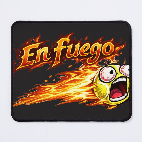 Item preview, Tennis Ball on fire with "En Fuego" on fire label. designed and sold by shorethings.