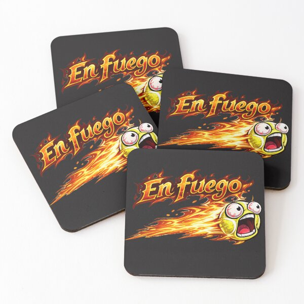 Item preview, Tennis Ball on fire with "En Fuego" on fire label. designed and sold by shorethings.