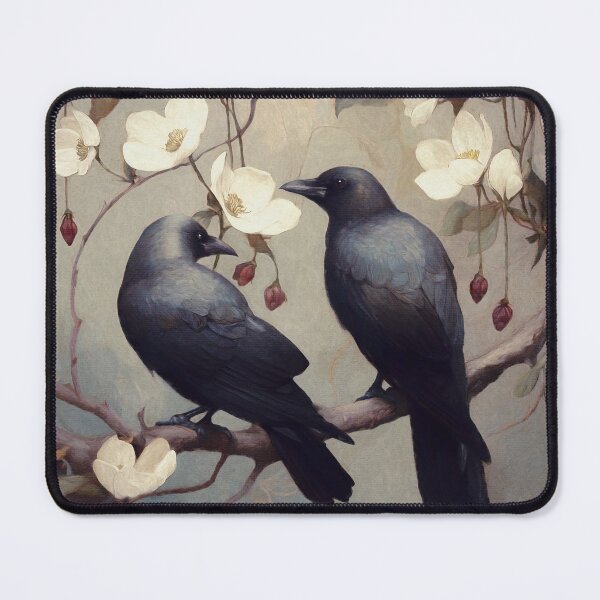 Item preview, Crows Among Blooming Flowers designed and sold by AmairaPhotoArt.