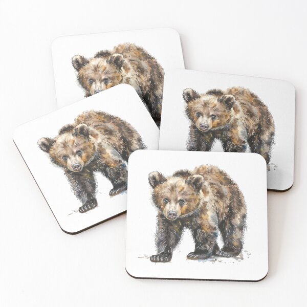Item preview, Bear Cub | Cute Woodland Animal Watercolor Art designed and sold by Mandayartstudio.