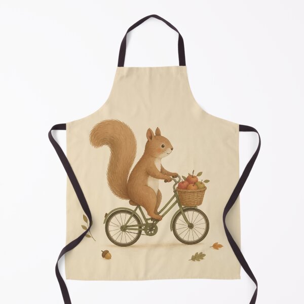 Item preview, Cute Squirrel Riding Bicycle with Apple Basket Nursery designed and sold by Orivane Shop.