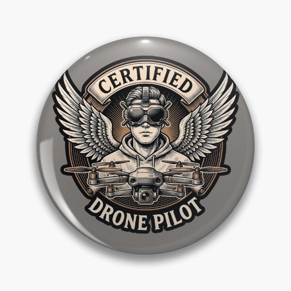 Item preview, Certified Drone Pilot Aviator Wings UAV Emblem designed and sold by KiwiRider.