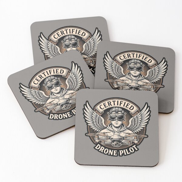 Item preview, Certified Drone Pilot Aviator Wings UAV Emblem designed and sold by KiwiRider.