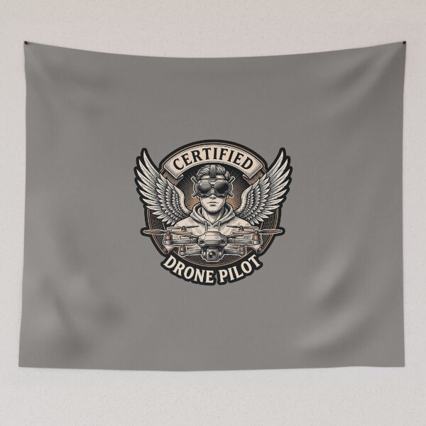 Item preview, Certified Drone Pilot Aviator Wings UAV Emblem designed and sold by KiwiRider.