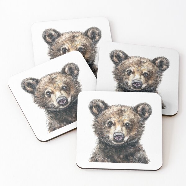 Item preview, Bear Cub | Cute Woodland Animal Watercolor Art designed and sold by Mandayartstudio.