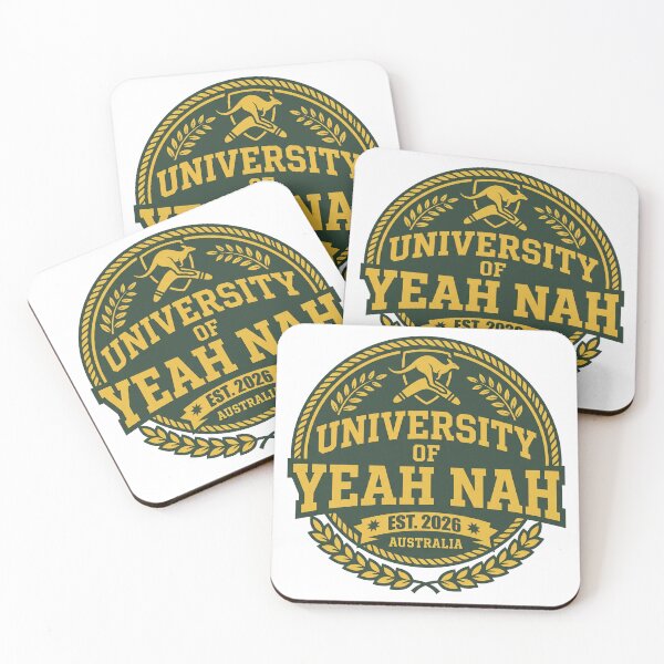 Item preview, University of Yeah Nah Australia Funny Aussie College Badge Design designed and sold by LOVEARTDESIGN.