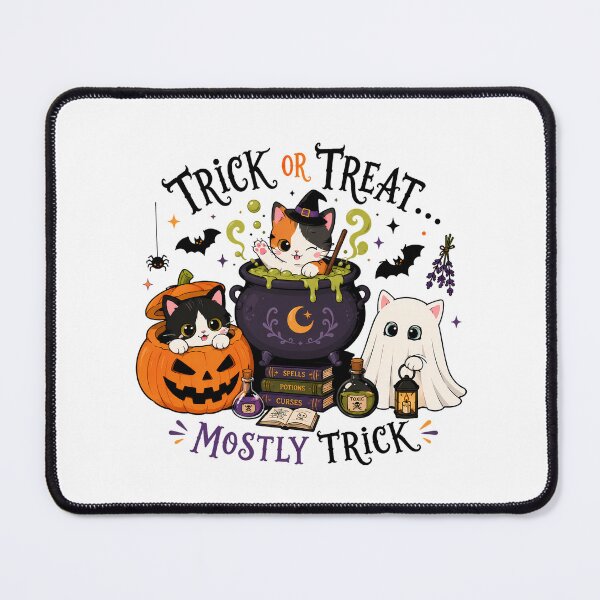 Item preview, Mostly Trick Kitten Halloween Fun For Cat Lovers designed and sold by chattsuede.