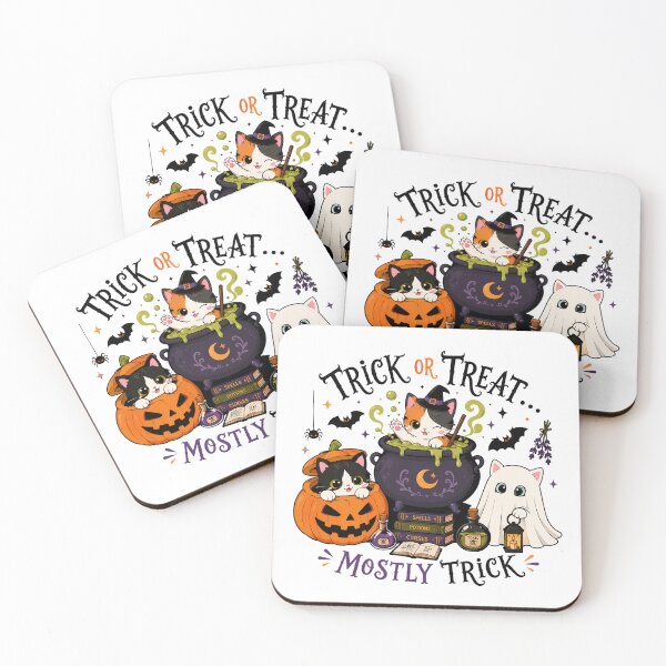 Item preview, Mostly Trick Kitten Halloween Fun For Cat Lovers designed and sold by chattsuede.