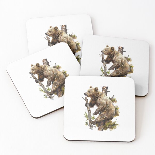 Item preview, Bear Cub | Cute Woodland Animal Watercolor Art designed and sold by Mandayartstudio.