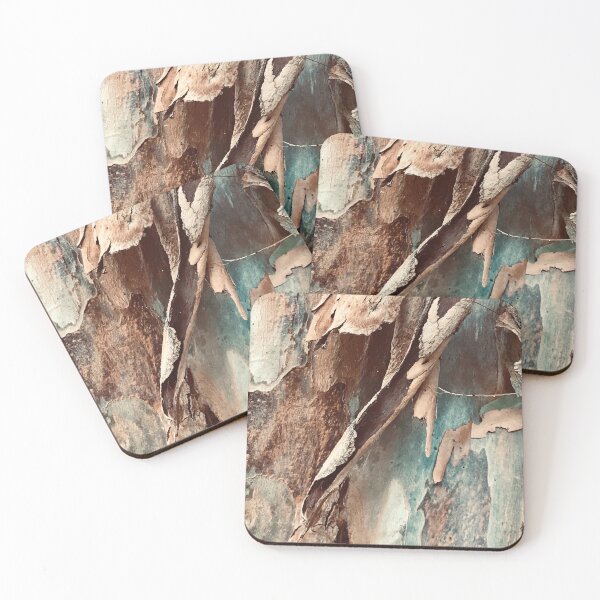 Item preview, Turquoise-Color And Rum-Hues Textured Tree Bark designed and sold by DEC02.
