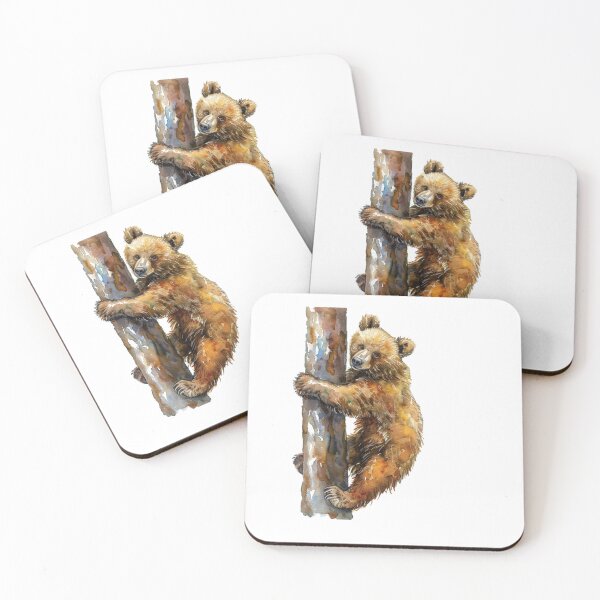 Item preview, Bear Cub | Cute Woodland Animal Watercolor Art designed and sold by Mandayartstudio.