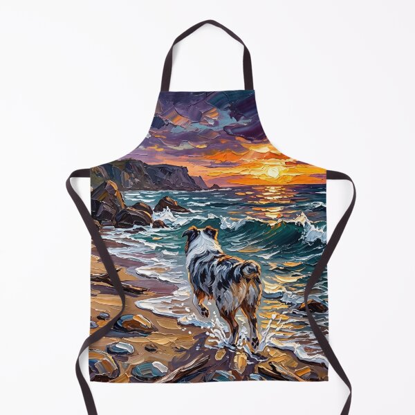 Item preview, Beach Day - Merle Aussie Shepherd designed and sold by AjaTrier.
