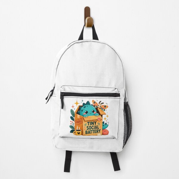 Item preview, Tiny Social Battery Dinosaur | Kawaii Introvert Humor designed and sold by chattsuede.