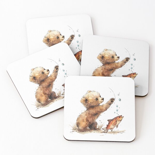 Item preview, Bear Cub | Cute Woodland Animal Watercolor Art designed and sold by Mandayartstudio.