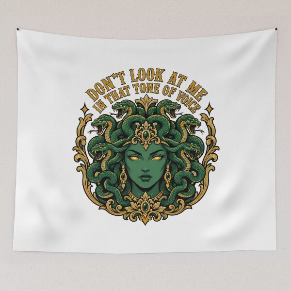 Item preview, Sarcastic Medusa Quote Don't Look At Me designed and sold by chattsuede.