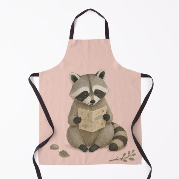 Item preview, Cute Raccoon Reading Map designed and sold by Orivane Shop.