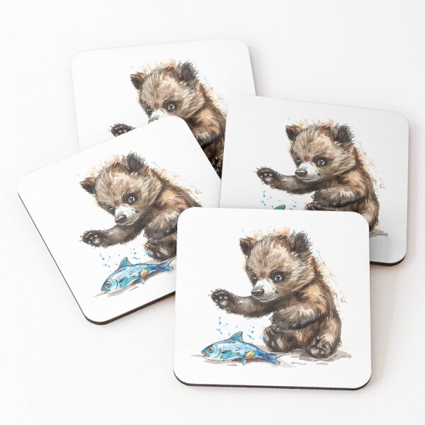 Item preview, Bear Cub | Cute Woodland Animal Watercolor Art designed and sold by Mandayartstudio.