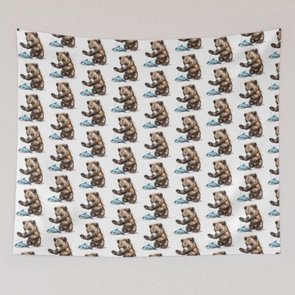 Item preview, Bear Cub | Cute Woodland Animal Watercolor Art designed and sold by Mandayartstudio.