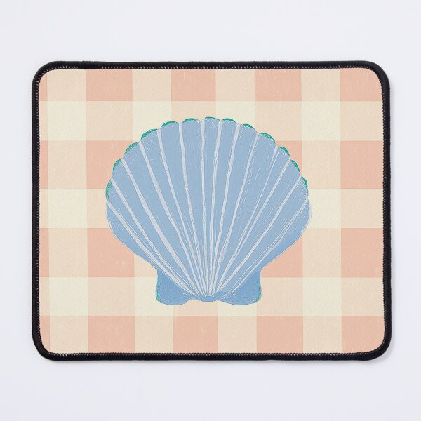 Item preview, Soft Pastel Seashell Gingham Cottage Beach Cottage designed and sold by mauikauai.