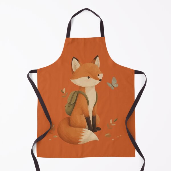 Item preview, Cute Fox with Backpack and Butterfly designed and sold by Orivane Shop.