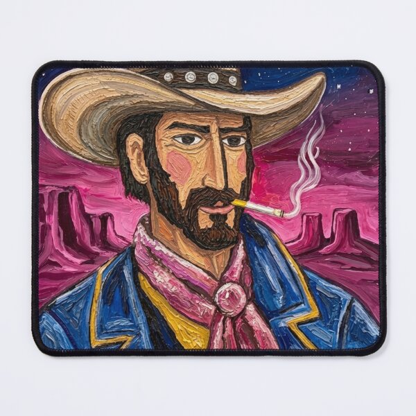 Item preview, Smoking Cowboy At Moonlight designed and sold by VincentMichaelDesigns.