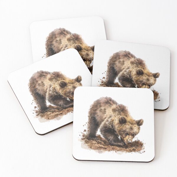 Item preview, Bear Cub | Cute Woodland Animal Watercolor Art designed and sold by Mandayartstudio.
