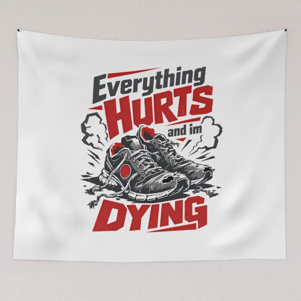 Item preview, Everything Hurts I'm Dying Runner designed and sold by chattsuede.
