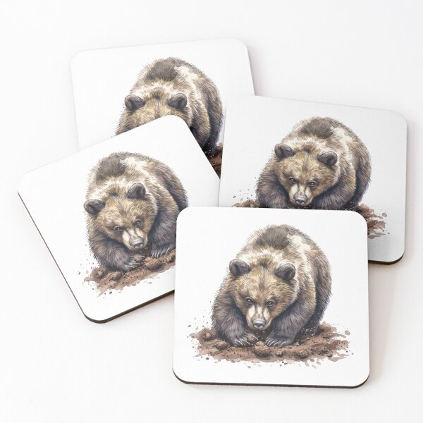 Item preview, Bear Cub | Cute Woodland Animal Watercolor Art designed and sold by Mandayartstudio.