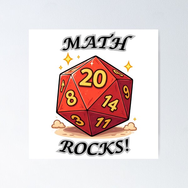 Item preview, Math Rocks! for table top gamers designed and sold by DelightfullyOdd.