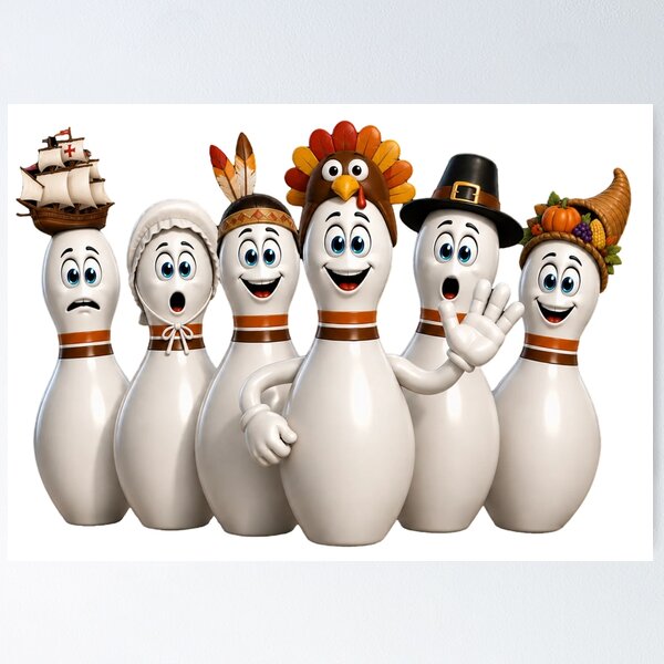 Item preview, Thanksgiving Bowling Pins designed and sold by Scott Hayes.