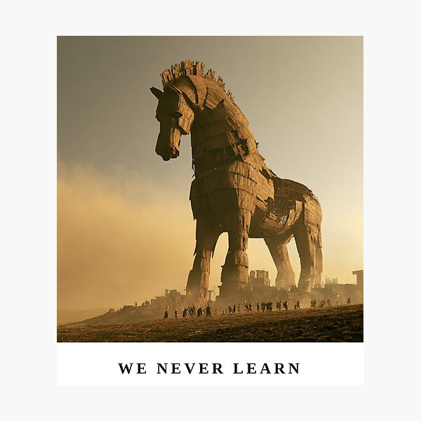 Item preview, Trojan Horse — We Never Learn | The Odyssey Dark Academia designed and sold by Drunken Authority.