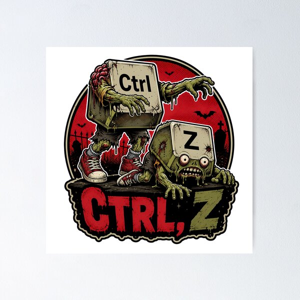 Item preview, Ctrl Z Zombies Programmer Humor For Developers designed and sold by chattsuede.