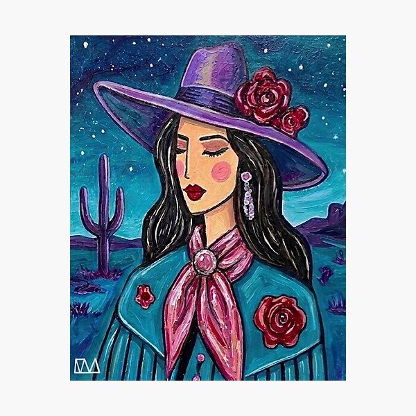Item preview, Desert Cowgirl At Moonlight designed and sold by VincentMichaelDesigns.