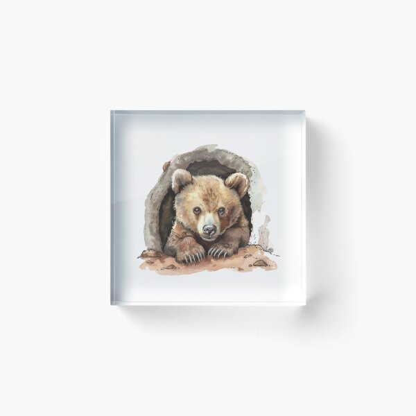 Item preview, Bear Cub | Cute Woodland Animal Watercolor Art designed and sold by Mandayartstudio.